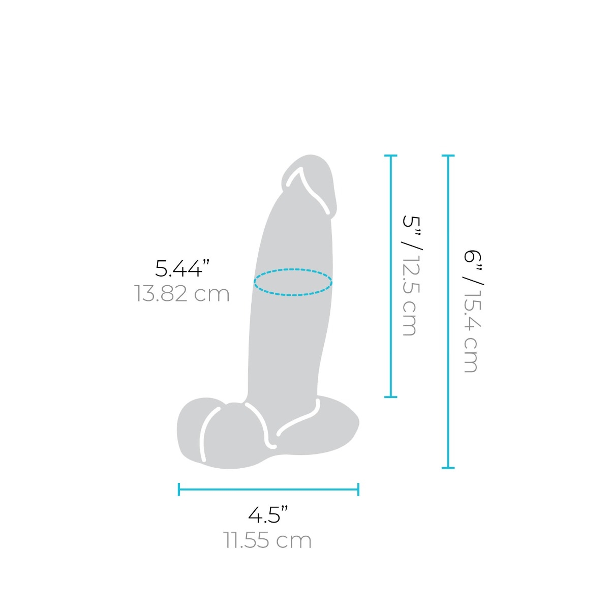 slipskin realistic silicone dildo - 6" girthy cream