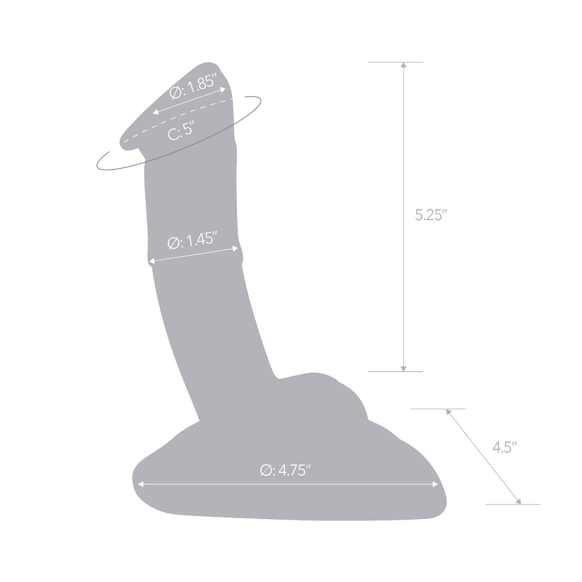 7.5” rideable standing glass cock with stability base