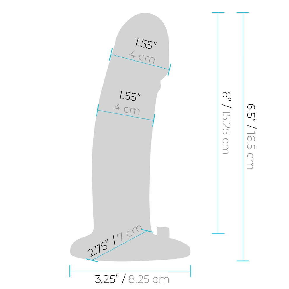pegasus 6.5” realistic silicone vibrating pegging dildo set