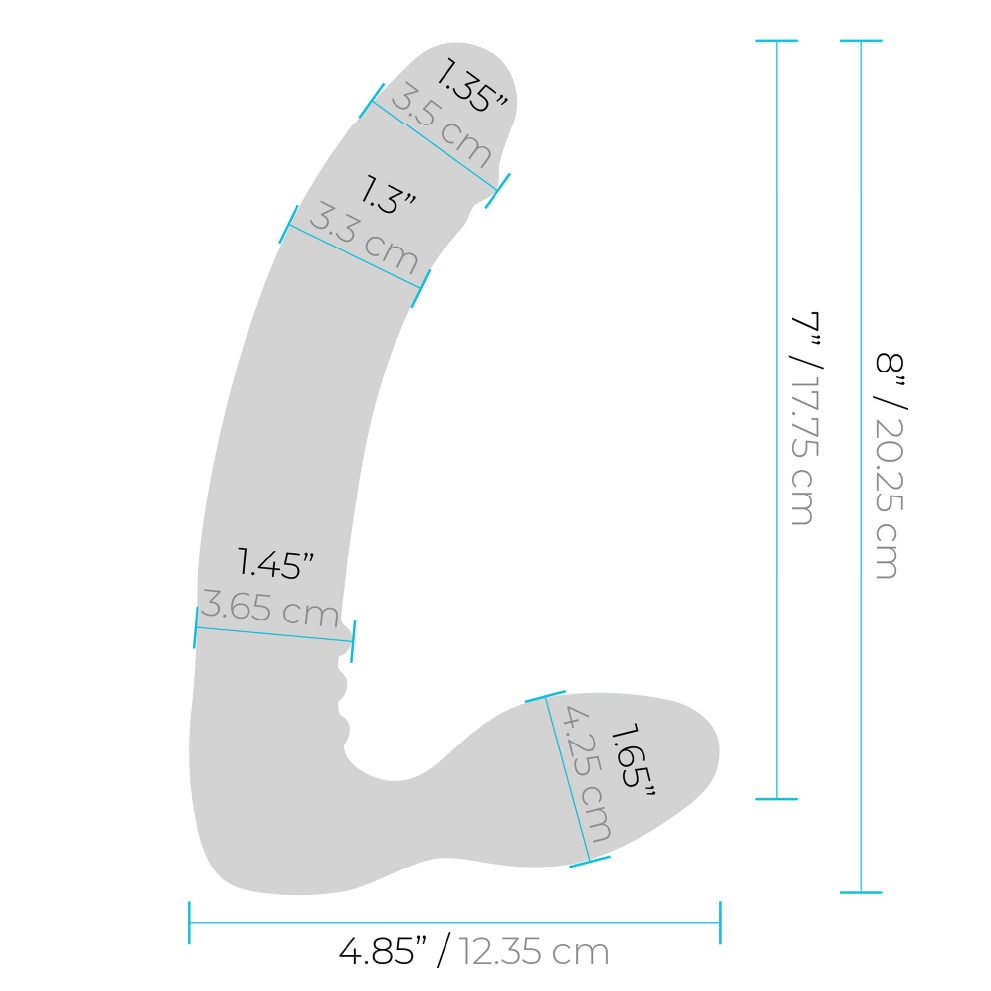 pegasus 7” strapless strap-on silicone vibrating pegging dildo set