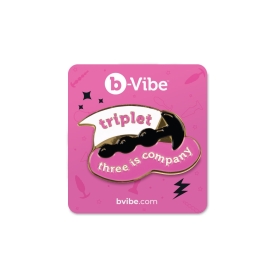 B-Vibe Triplet Enamel Pin - New Anal Beads Booty Swag | B-Vibe