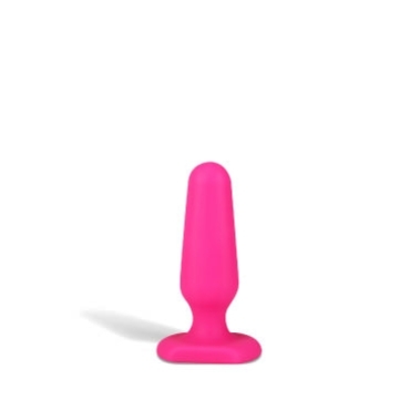 seamless silicone butt plug - pink