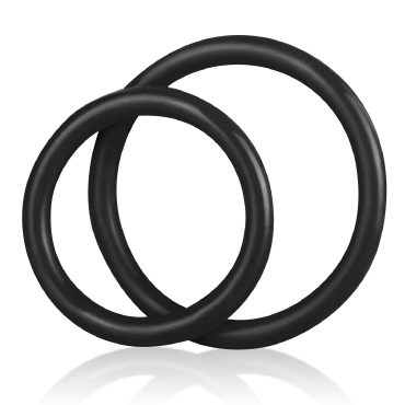 black silicone cock ring set