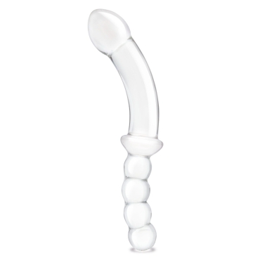 12.5” girthy double-sided dong with anal bead grip handle
