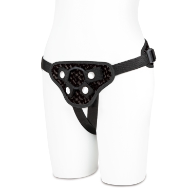 diamond velvet strap-on corset harness