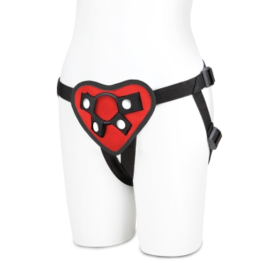 red heart strap-on harness