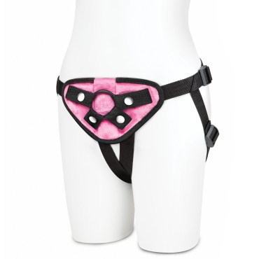 pink strap-on harness